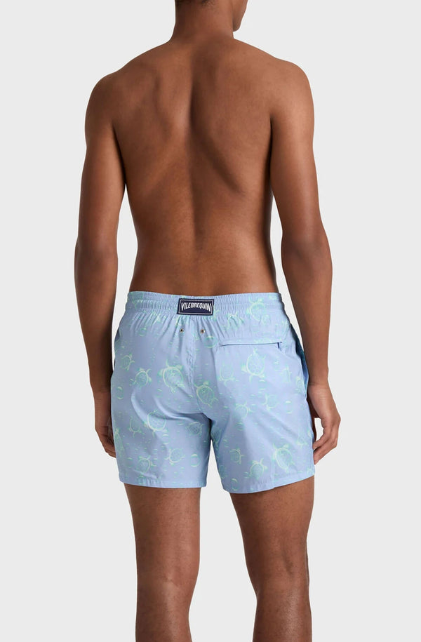 VILEBREQUIN Men Ultra-Light and Packable Swim Shorts Bubbles Turtles 3D