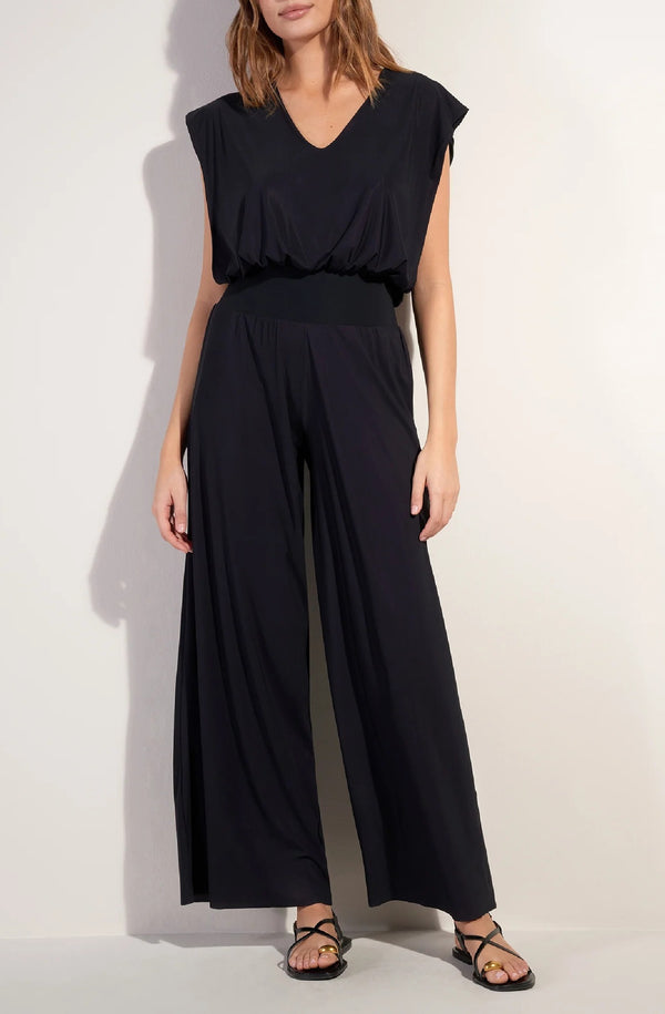 PAIN de SUCRE Women Maissa Black Stretch Voile Jumpsuit