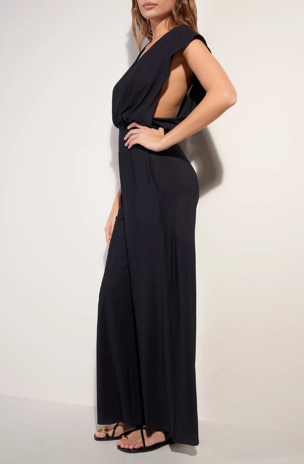 PAIN de SUCRE Women Maissa Black Stretch Voile Jumpsuit