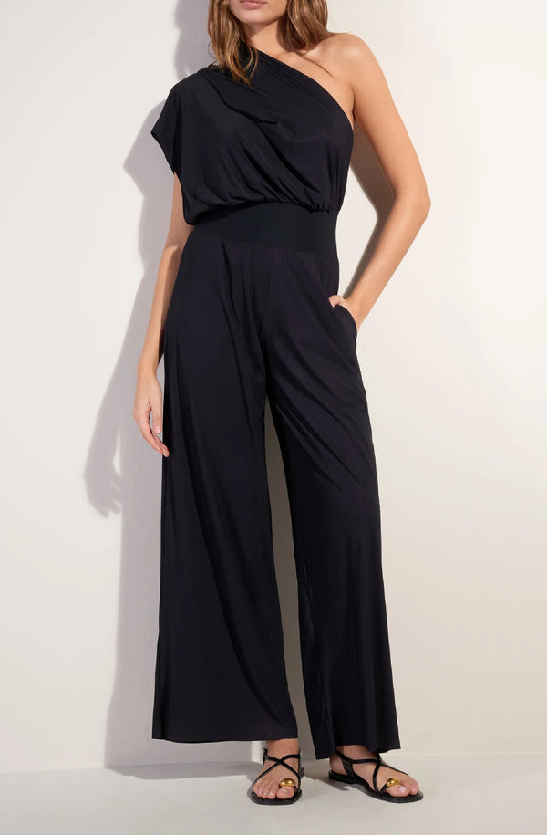 PAIN de SUCRE Women Maissa Black Stretch Voile Jumpsuit
