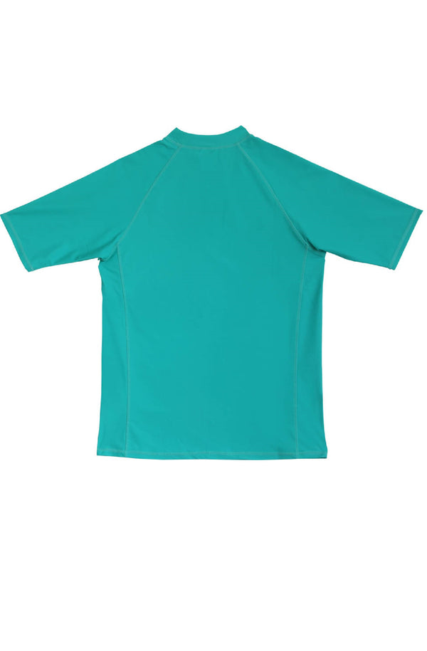 TURQUOISE Men Green Short Sleeve Rash Top