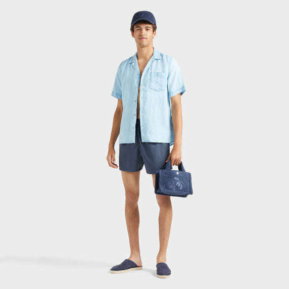 VILEBREQUIN Men Wool Swim Shorts Micro Carreaux Tailoring