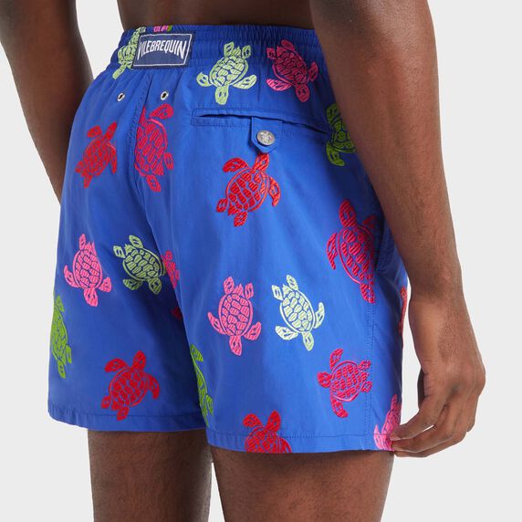 VILEBREQUIN Men Swim Shorts Embroidered Tortue Multicolored- Limited Edition