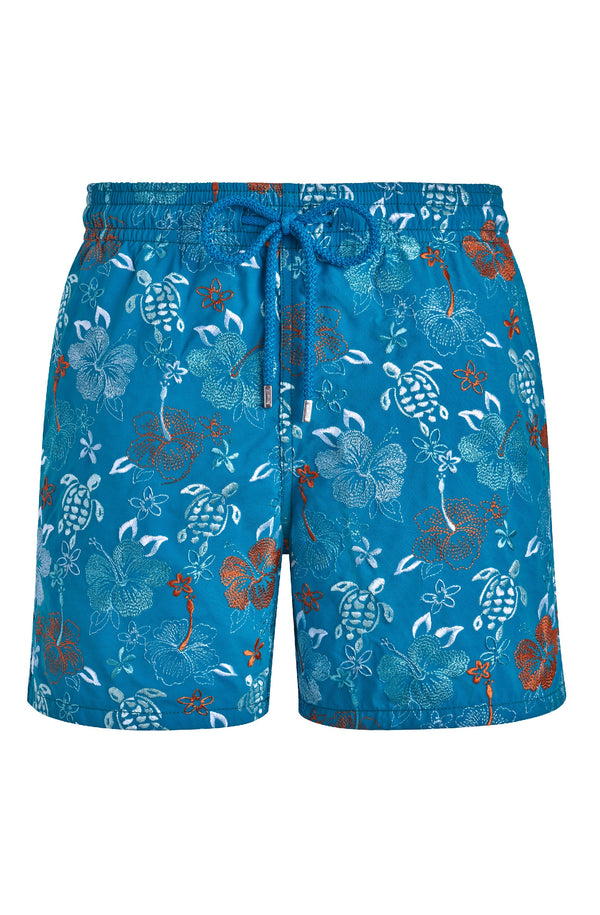 VILEBREQUIN Men Swim Shorts Embroidered Tropical Turtles - Limited Edition