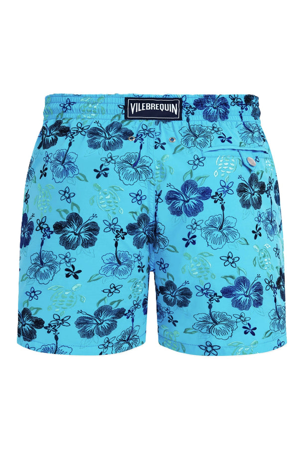VILEBREQUIN Men Swim Trunks Embroidered Tropical Turtles - Limited Edition