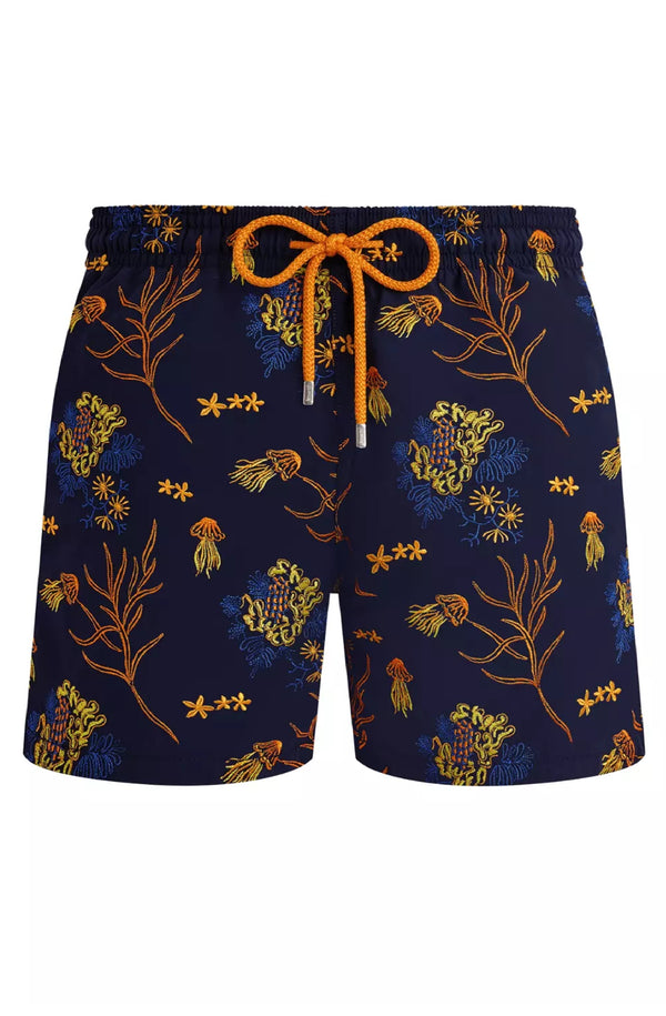 VILEBREQUIN Men Swim Shorts Embroidered Medusa Flowers - Limited Edition