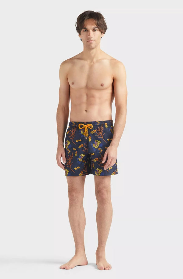 VILEBREQUIN Men Swim Shorts Embroidered Medusa Flowers - Limited Edition