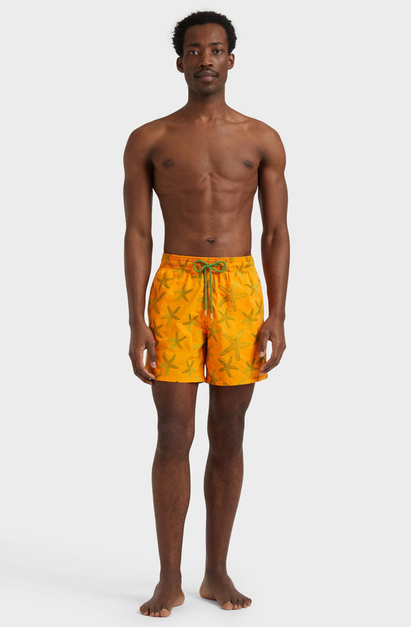 VILEBREQUIN Men Swim Trunks Embroidered Starlettes - Limited Edition