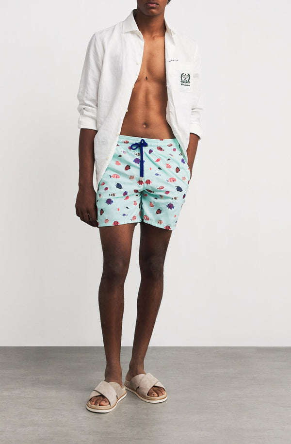 VILEBREQUIN Men Swim Shorts Embroidered Fishy Dance - Limited Edition