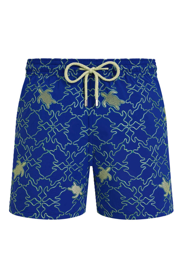 VILEBREQUIN Men Swim Trunks Embroidered Turtles Net - Limited Edition