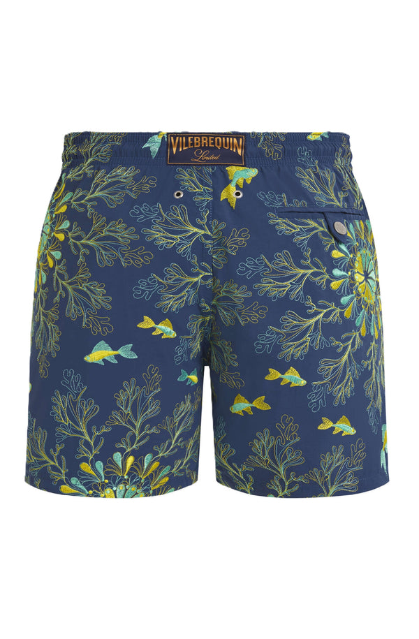 VILEBREQUIN Men Embroidered Swim Shorts Coral Mandala - Limited Edition