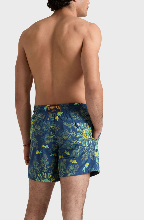 VILEBREQUIN Men Embroidered Swim Shorts Coral Mandala - Limited Edition