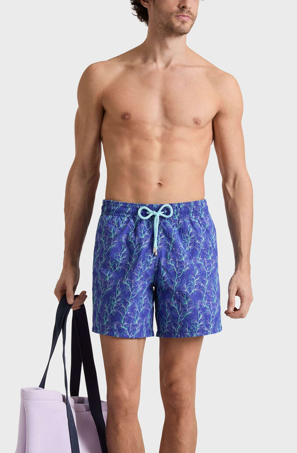 VILEBREQUIN Men Embroidered Swim Shorts X-Ray Seaweed - Limited Edition