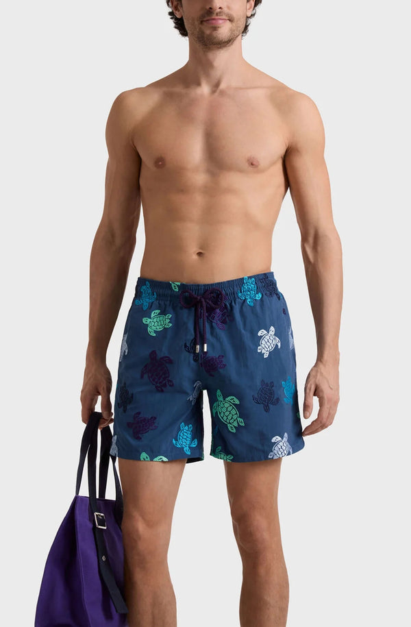 VILEBREQUIN Men Embroidered Swim Shorts Ronde des Tortues - Limited Edition
