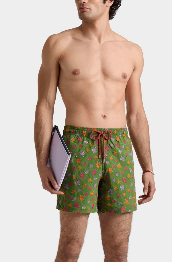 VILEBREQUIN Men Embroidered Swim Shorts Micro Ronde des Tortues - Limited Edition