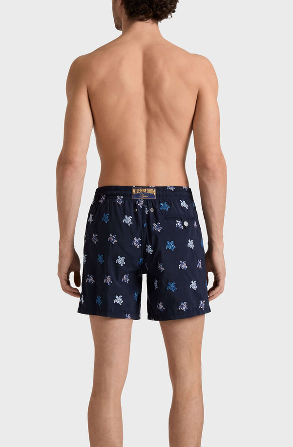 VILEBREQUIN Men Embroidered Swim Shorts Micro Tortues Diagonales - Limited Edition