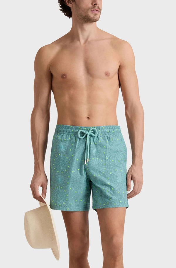VILEBREQUIN Men Embroidered Swim Shorts Mosaic Urchin - Limited Edition