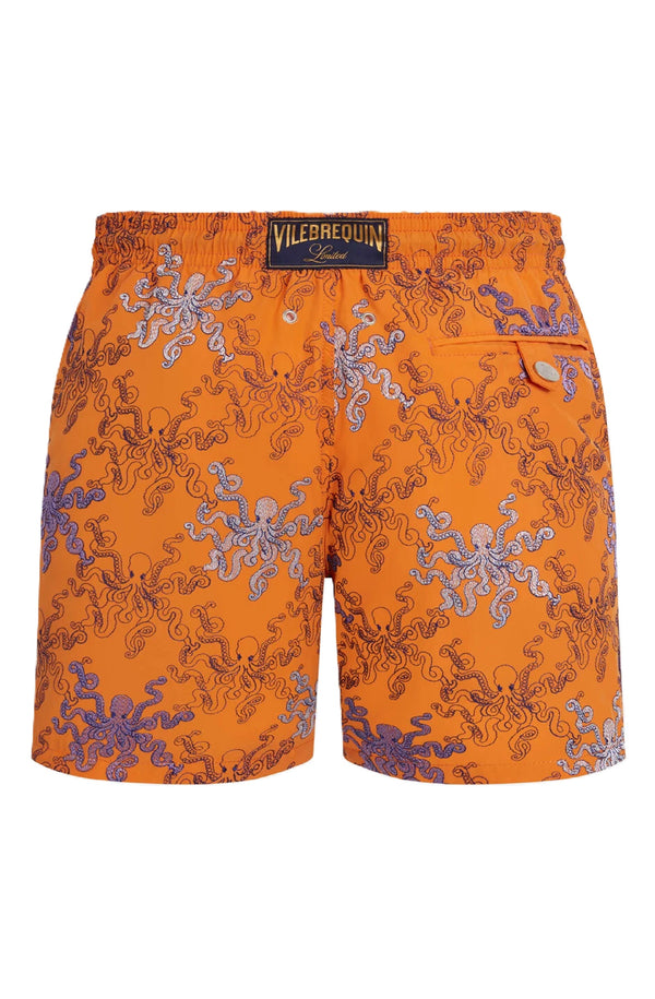 VILEBREQUIN Men Embroidered Swim Shorts Octopus in Stripes - Limited Edition