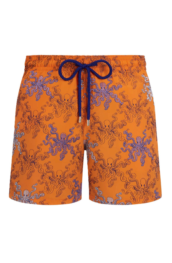 VILEBREQUIN Men Embroidered Swim Shorts Octopus in Stripes - Limited Edition