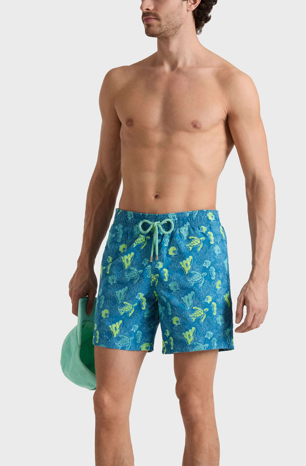 VILEBREQUIN Men Embroidered Swim Shorts Aquatic Life - Limited Edition
