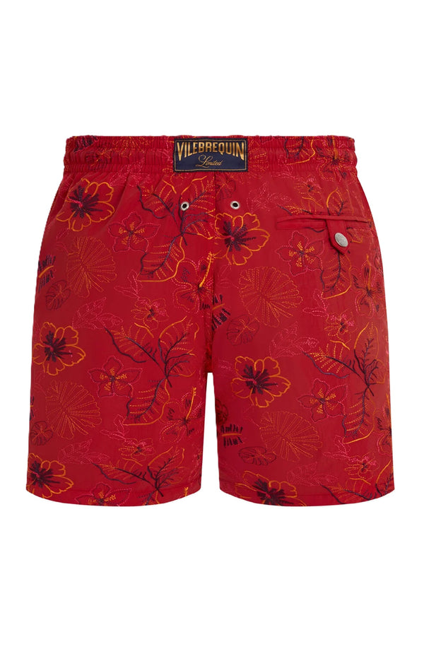 VILEBREQUIN Men Embroidered Swim Shorts Island Flowers - Limited Edition