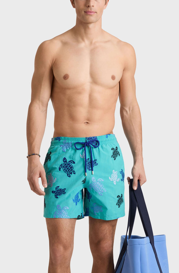 VILEBREQUIN Men Embroidered Swim Shorts Ronde des Tortues - Limited Edition