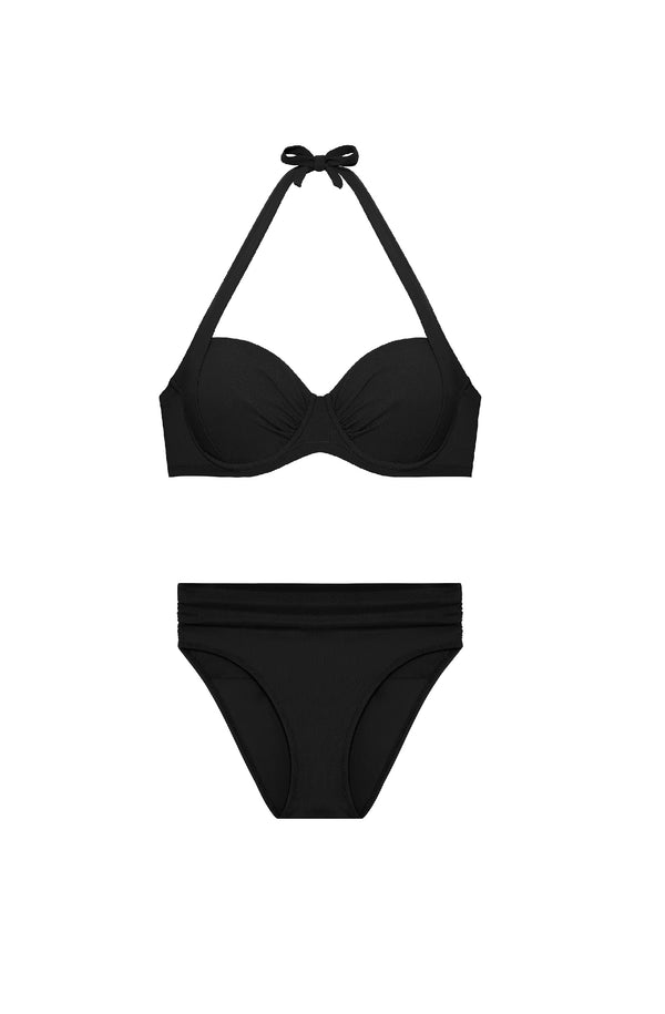 PAIN de SUCRE Women Miya Balconette Top and Mishi High-waisted Bikini Bottom