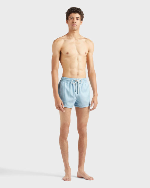 VILEBREQUIN Men Ultrafine Wool Swim Shorts Micro Rayures Tailoring