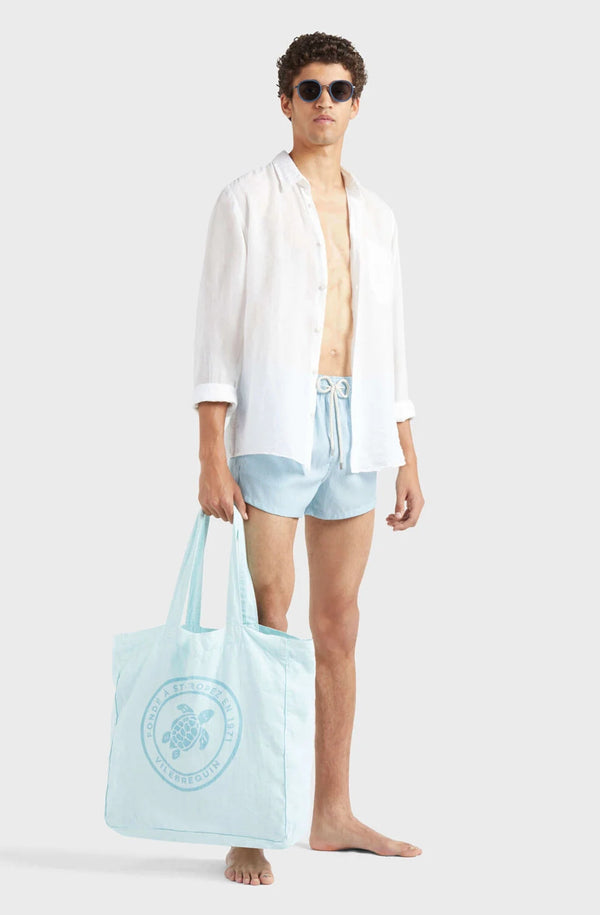VILEBREQUIN Men Ultrafine Wool Swim Shorts Micro Rayures Tailoring