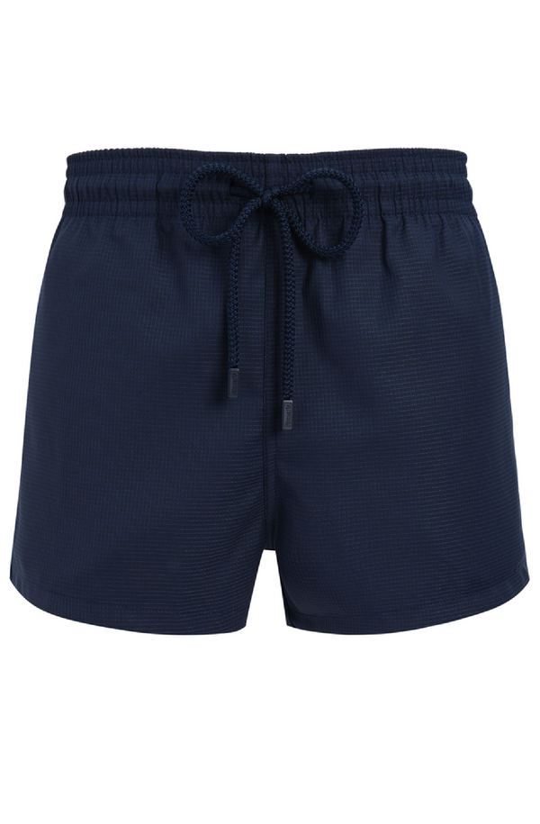 VILEBREQUIN Men Short Woolen Swim Trunks Micro Carreaux- Vilebrequin x The Woolmark Company