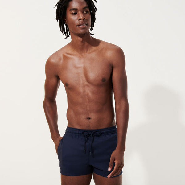 VILEBREQUIN Men Short Woolen Swim Trunks Micro Carreaux- Vilebrequin x The Woolmark Company