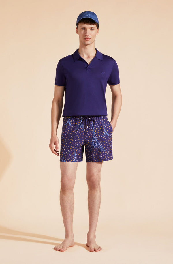 VILEBREQUIN Men Swim Shorts Eiffel Turtles