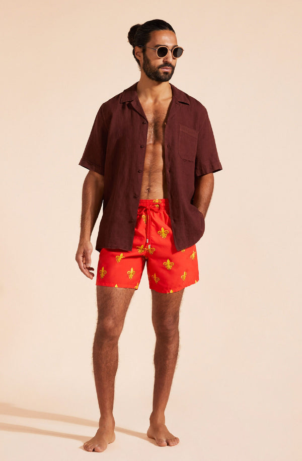 VILEBREQUIN Men Swim Shorts Fleur de Poulpe