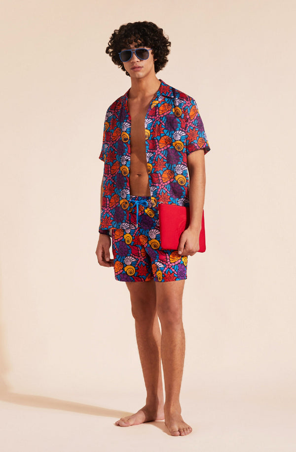 VILEBREQUIN Men Swim Shorts Noumea Sea Shells