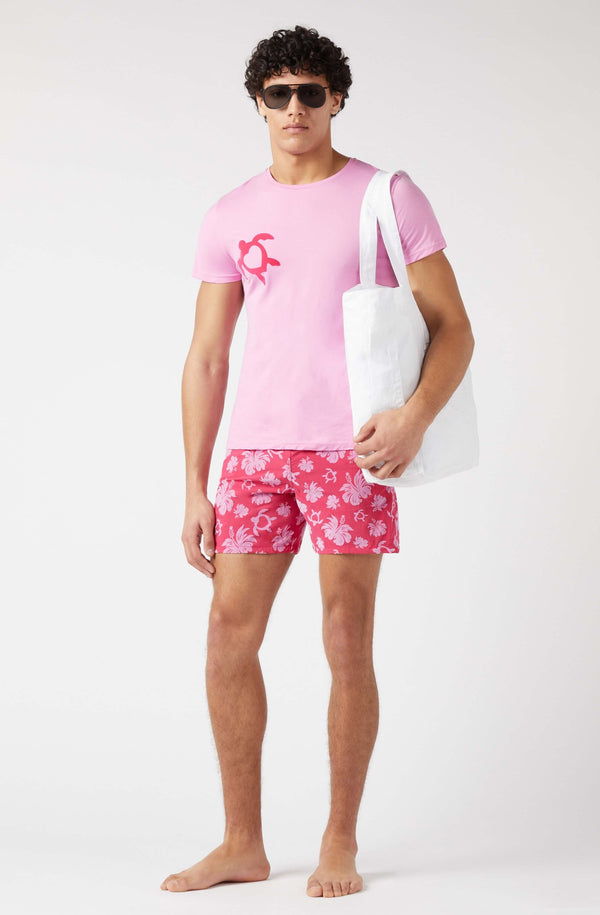VILEBREQUIN Men Swim Shorts Flocked Turtle Heart Tahiti