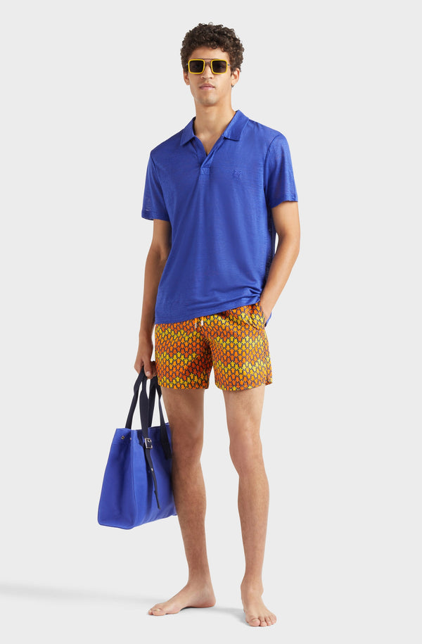 VILEBREQUIN Men Swim Shorts Herringbones Turtles