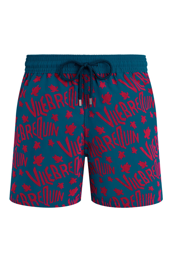 VILEBREQUIN Men Swim Shorts Flocked Ronde des Tortues