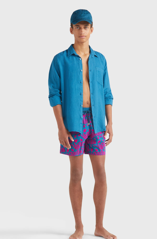 VILEBREQUIN Men Swim Shorts Flocked Ronde des Tortues