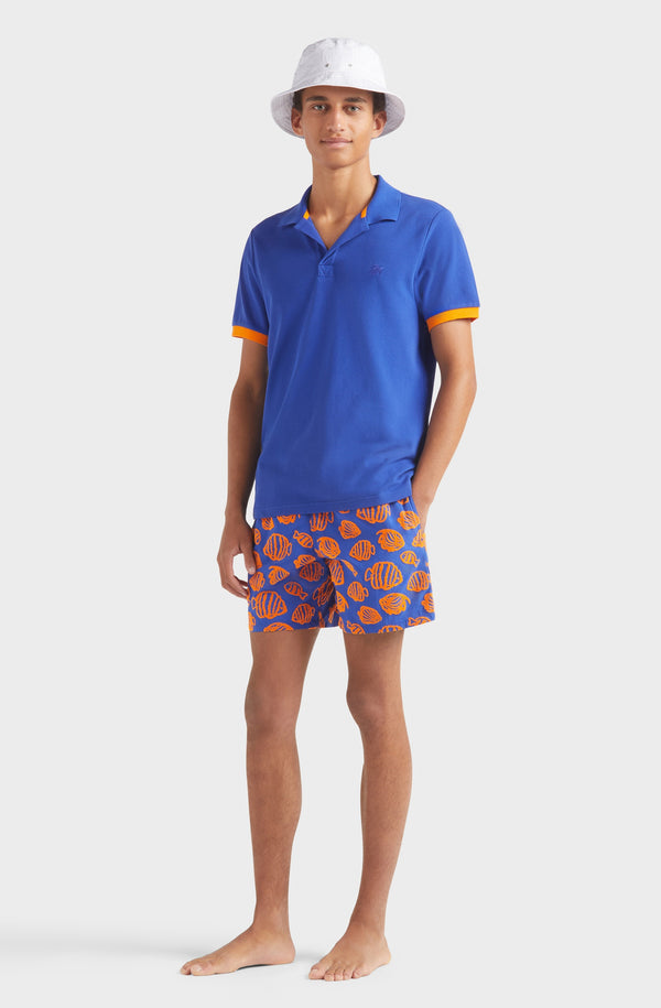 VILEBREQUIN Men Swim Shorts Flocked Fishy Vibes
