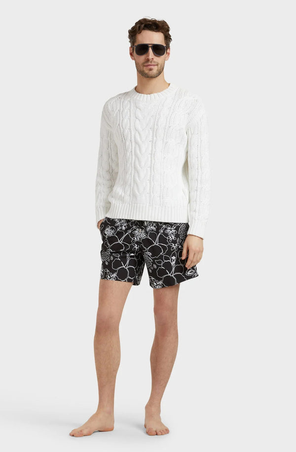 VILEBREQUIN  Men Swim Shorts Tropical Turtles Ink
