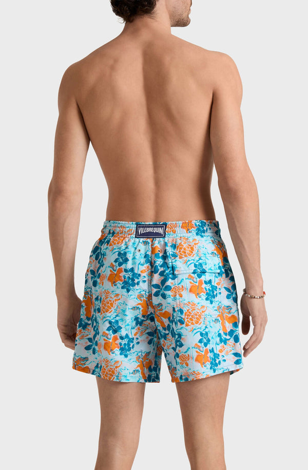 VILEBREQUIN Men Swim Shorts Jungle Turtles