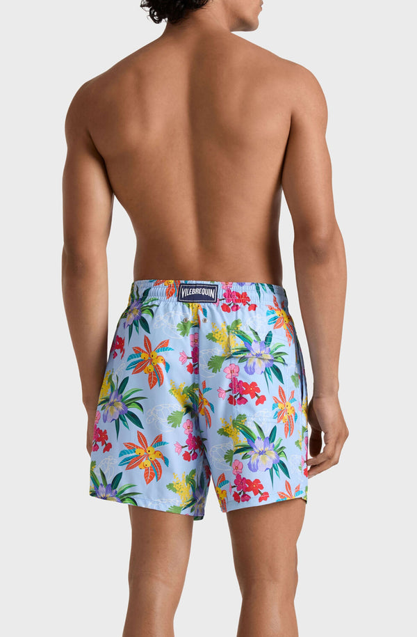 VILEBREQUIN  Men Swim Shorts Garden Turtles