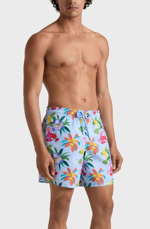 VILEBREQUIN  Men Swim Shorts Garden Turtles