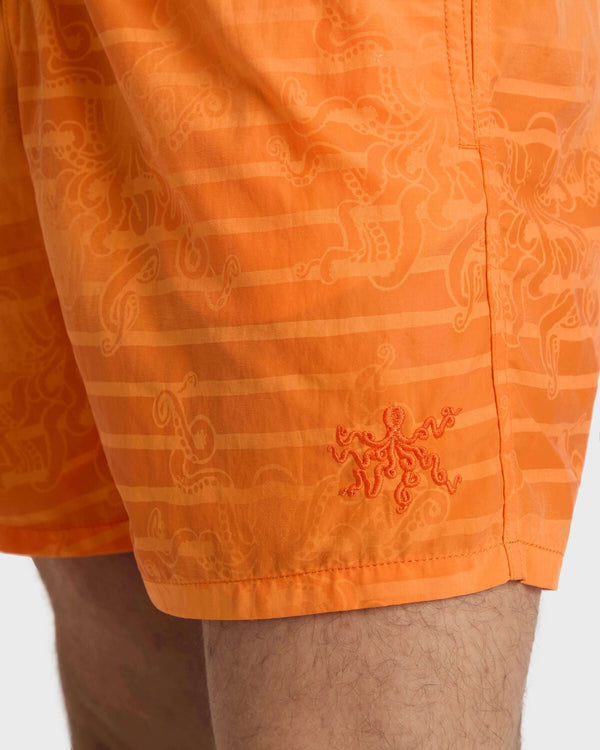 VILEBREQUIN Men Swim Shorts Water-Reactive Octopus in Stripes