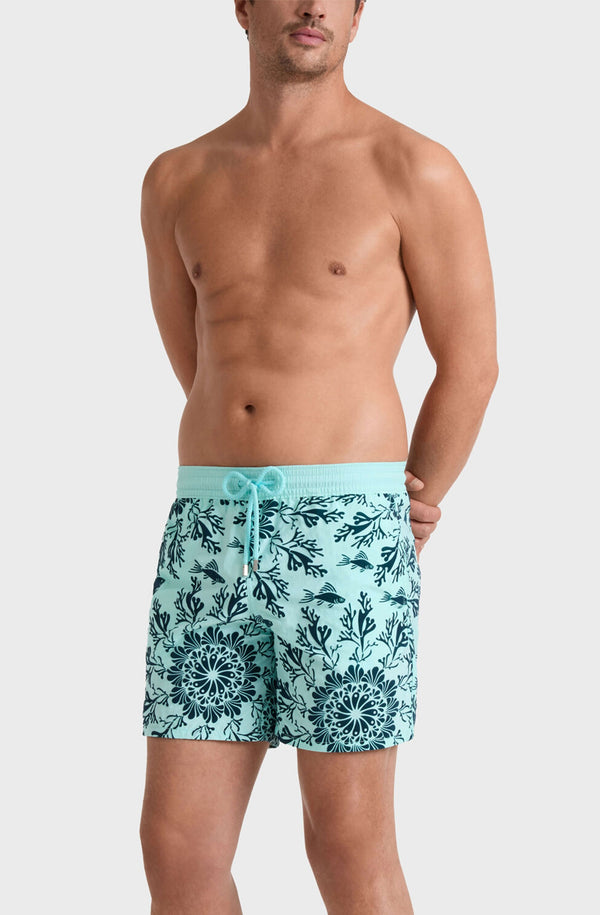 VILEBREQUIN Men Swim Shorts Flocked Coral Mandala