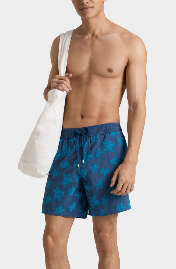 VILEBREQUIN Men Swim Shorts Flocked Ronde des Tortues