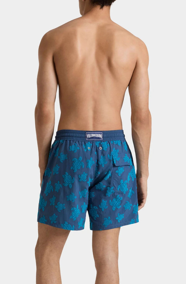 VILEBREQUIN Men Swim Shorts Flocked Ronde des Tortues