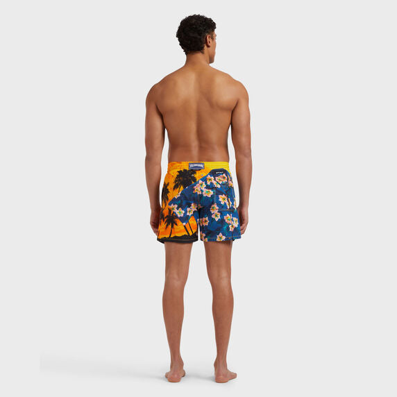 VILEBREQUIN Men Swim Trunks Hawaiian Mix - VBQ x Palm Angels