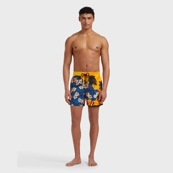VILEBREQUIN Men Swim Trunks Hawaiian Mix - VBQ x Palm Angels