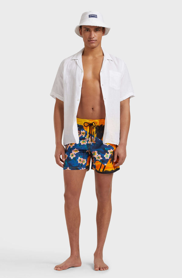 VILEBREQUIN Men Swim Trunks Hawaiian Mix - VBQ x Palm Angels